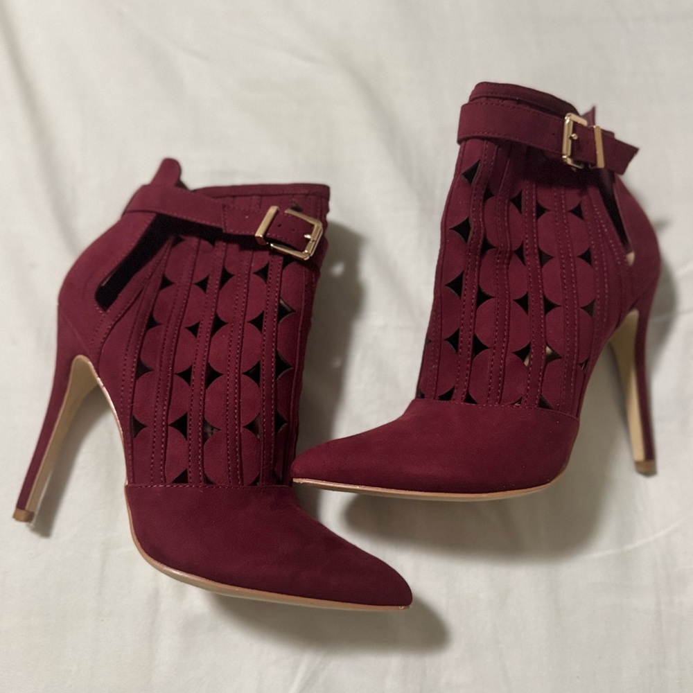 Burgundy Booties